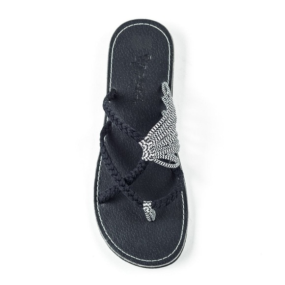Plaka - Oceanside Plaka Flip Flops Sandals - Black Zebra main image 1
